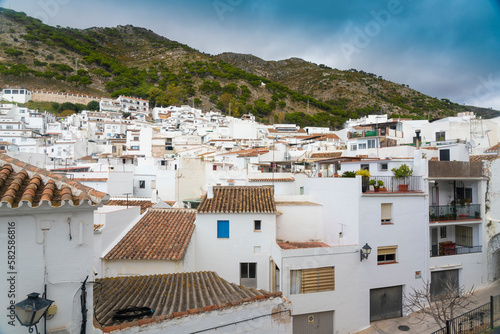 Mijas historic old white town village in Andalucia in Spain © TambolyPhotodesign