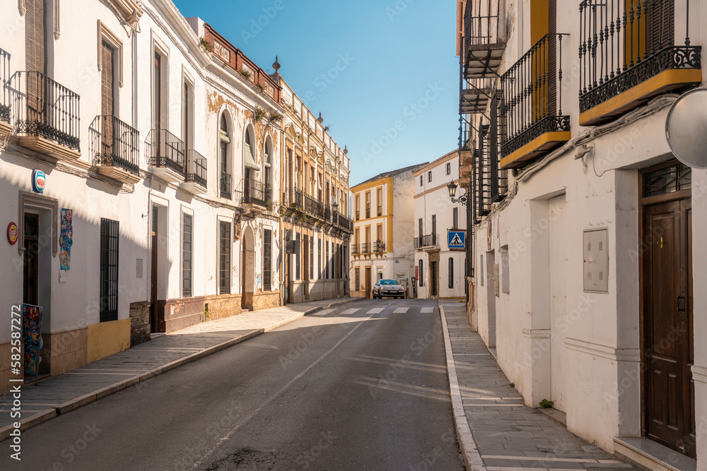 Historic Calle Armiñán in Ronda in Andalusia, Spain