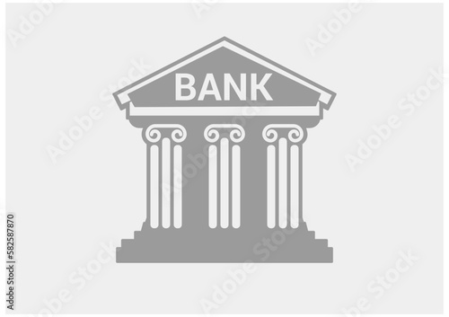 The bank entrance vector icon