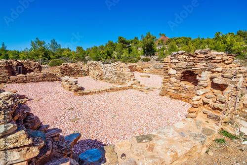 View of the historical site of Lavrion Ancient Silver Mines photo