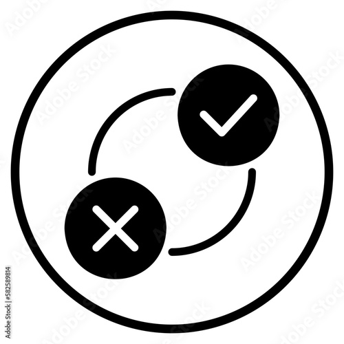 decision making glyph icon
