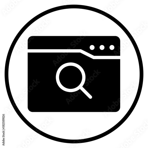 search engine glyph icon