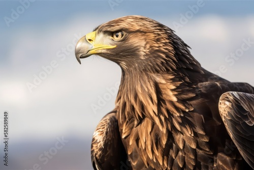 Eagle imperial of the east (Aquila heliaca). animal of the wild. Generative AI photo