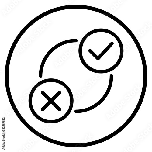 decision making line icon