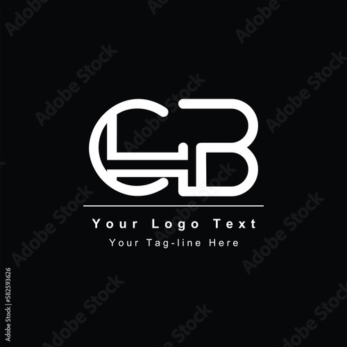 Premium Initial Letter CB logo design. Trendy awesome artistic black and white color CB BC initial based Alphabet icon logo