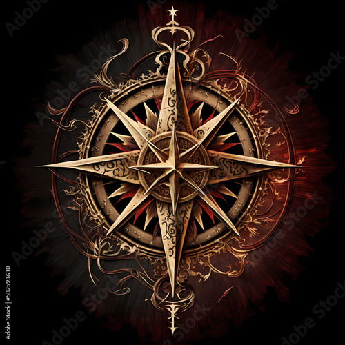 Compass Rose Orientation | AI Generative