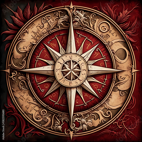 Compass Rose Orientation | AI Generative