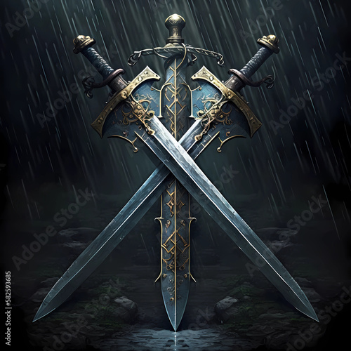 Sword Crossed | AI Generative