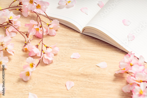 春、新生活｜桜とノート　