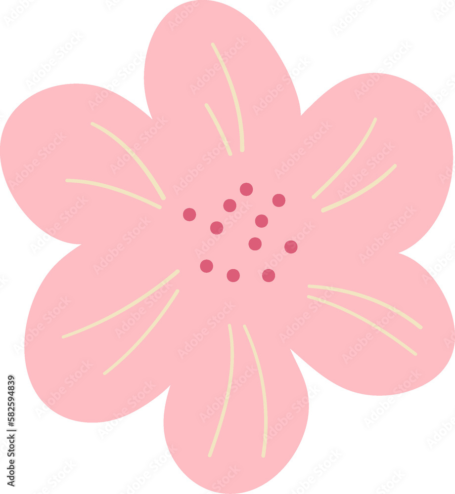 sweet pink spring flower bouquet floral decoration illustration sweet pink spring flower bouquet floral decoration illustration