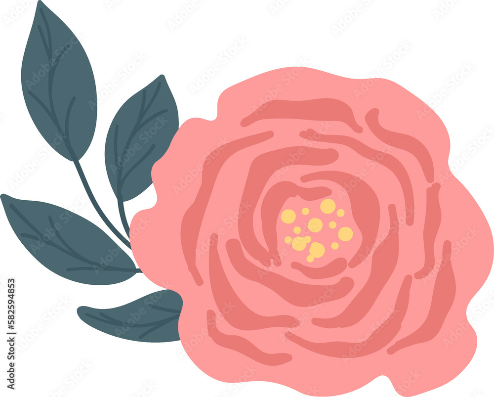 Obraz premium sweet pink spring flower bouquet floral decoration illustration