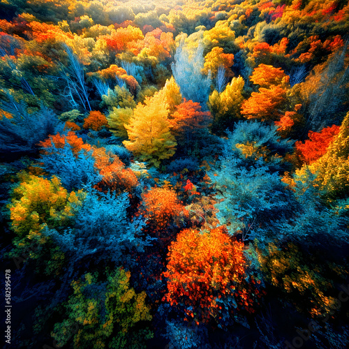 The colourful maple forest.