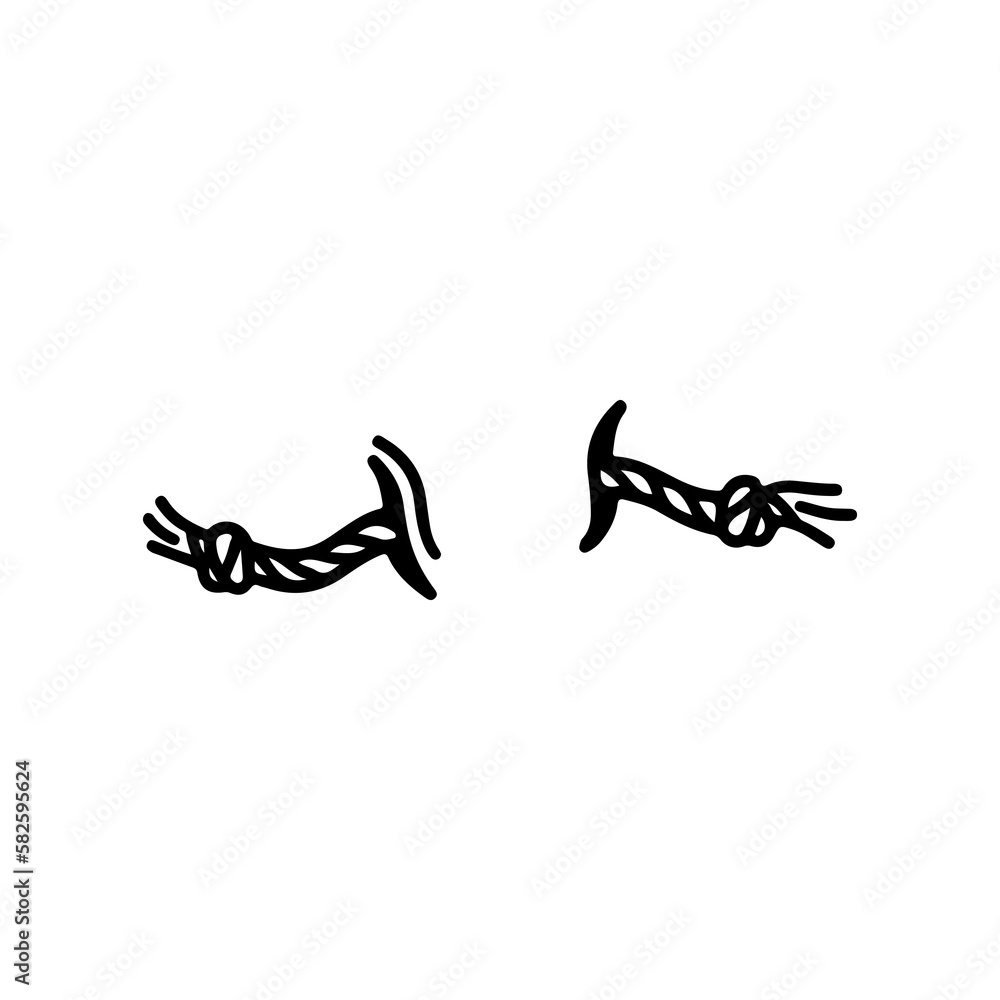 vector illustration doodle rope concept vector illustration doodle rope concept