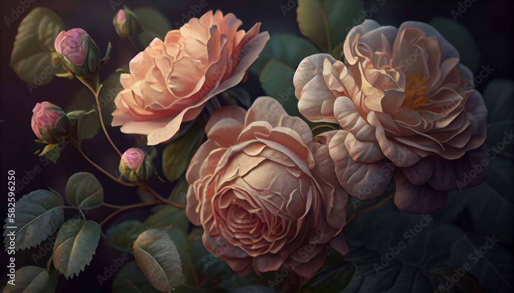 natures elegance in a vibrant floral pattern ,generative AI natures elegance in a vibrant floral pattern ,generative AI