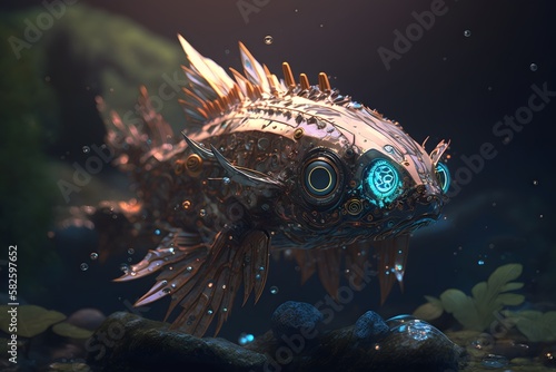 Robot fish created using AI Generative Technology © Pradeep