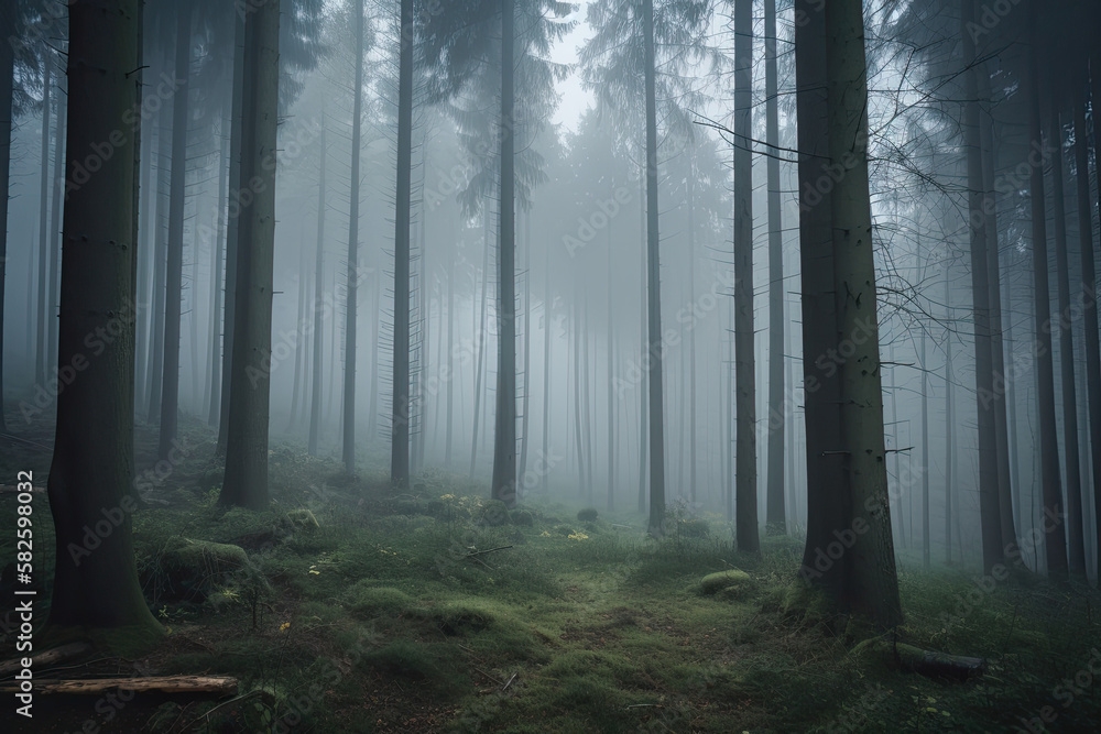 fog in the forest fog in the forest