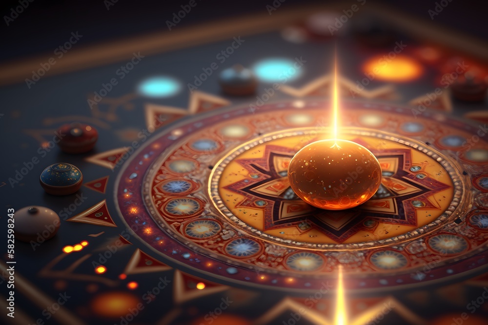 Carrom created using AI Generative Technology Stock Illustration