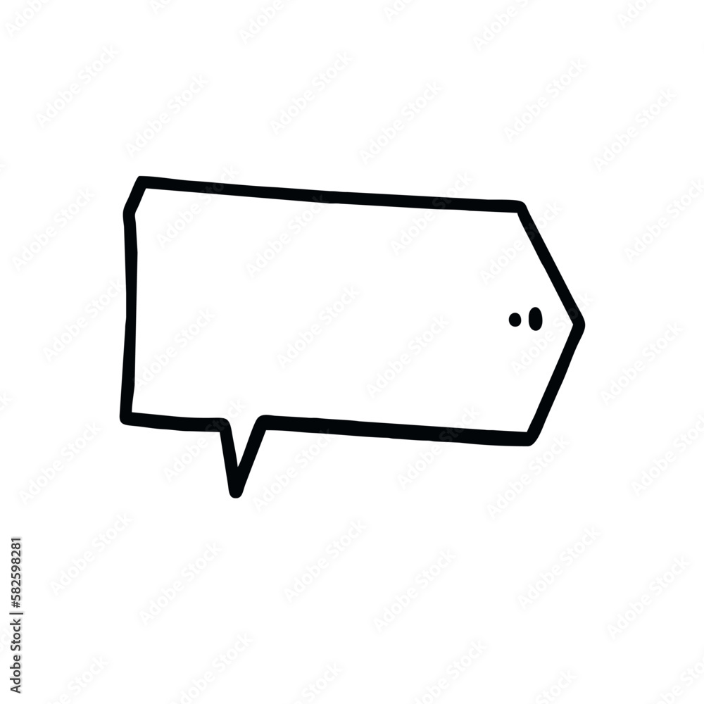 Vector Illustration of Hand drawn Bubble Chat in Doodle art style Vector Illustration of Hand drawn Bubble Chat in Doodle art style