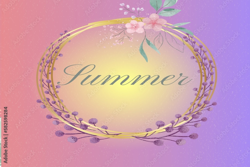 Typography image of summer vacation, beach vacation, vector illustration.