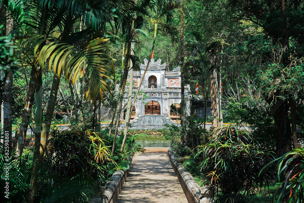 Historical place in the garden, in Hue, Vietnam Historical place in the garden, in Hue, Vietnam