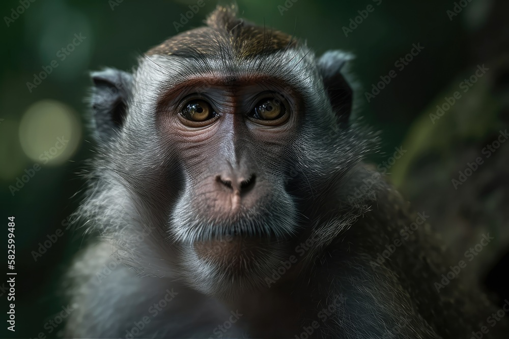2019 photograph of a monkey at a park in Ubud, Bali, Indonesia. Generative AI 2019 photograph of a monkey at a park in Ubud, Bali, Indonesia. Generative AI