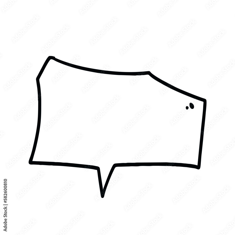 Vector Illustration of Hand drawn Bubble Chat in Doodle art style Vector Illustration of Hand drawn Bubble Chat in Doodle art style