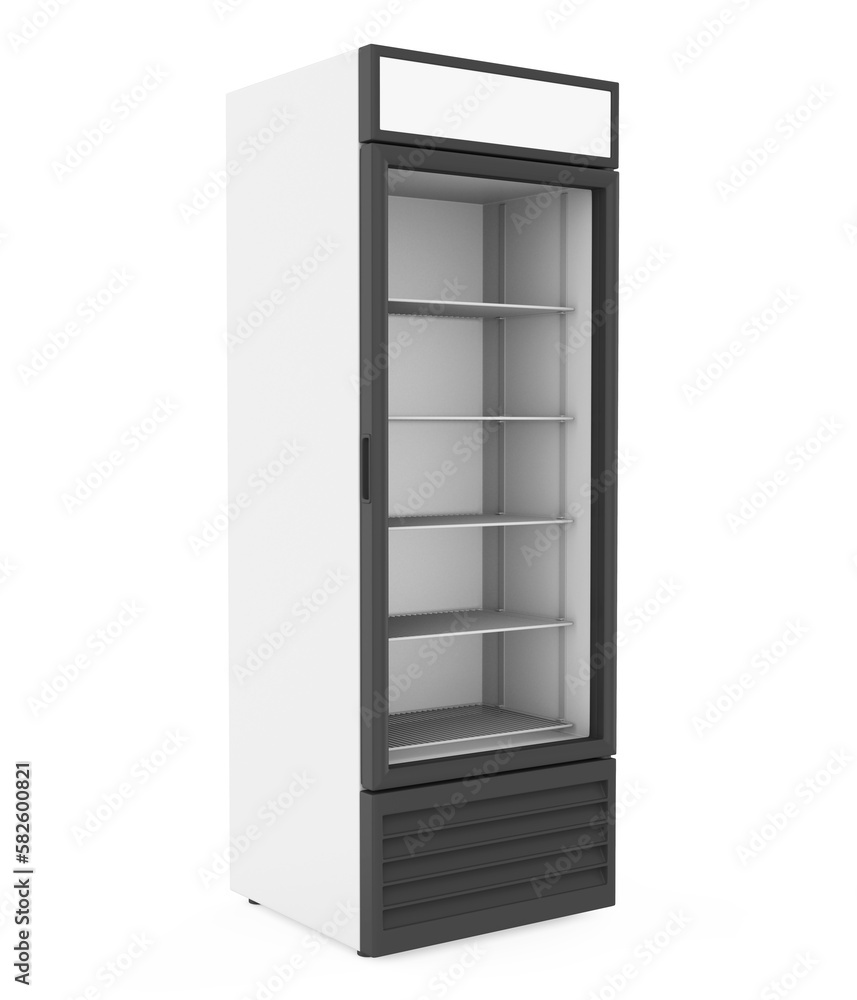 Commercial Display Refrigerator Isolated Commercial Display Refrigerator Isolated