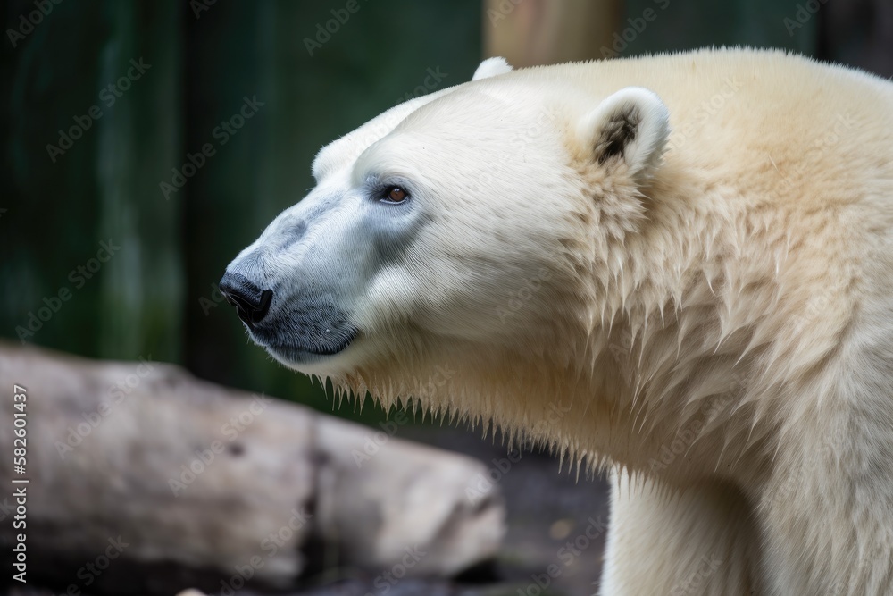 Fototapeta premium the polar bear Zoo of Washington. Generative AI
