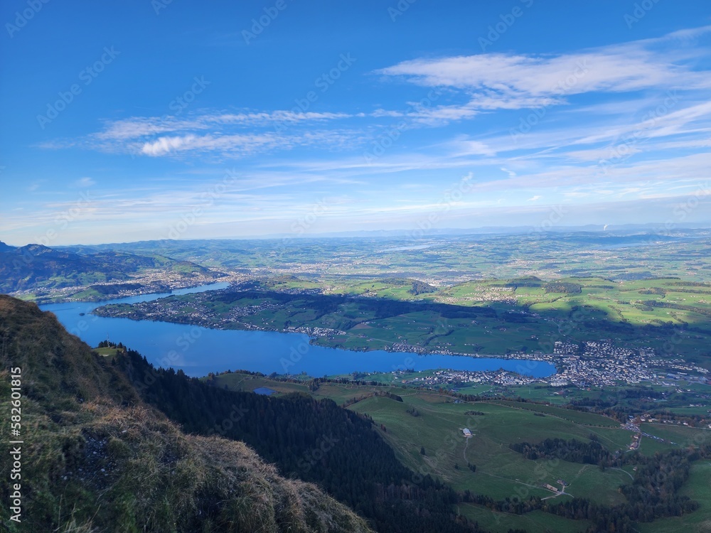 view from the mountain in Switzerland
