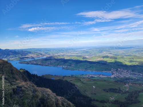 view from the mountain in Switzerland