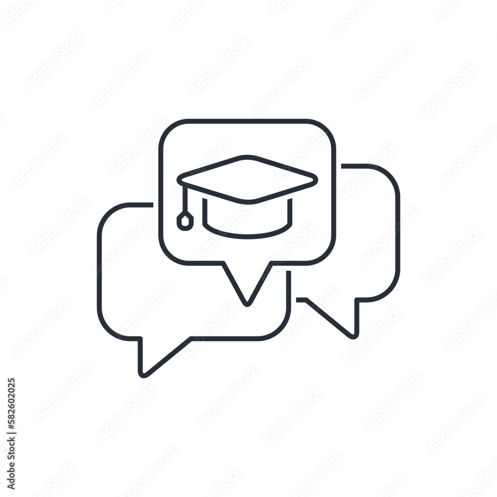 scientific explanation. Commentary of a scientist specialist. Vector linear icon isolated on white background. scientific explanation. Commentary of a scientist specialist. Vector linear icon isolated on white background.