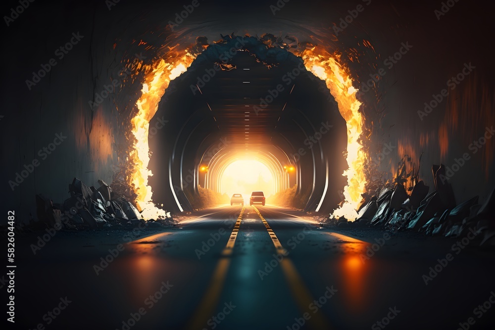 tunnel created using AI Generative Technology tunnel created using AI Generative Technology
