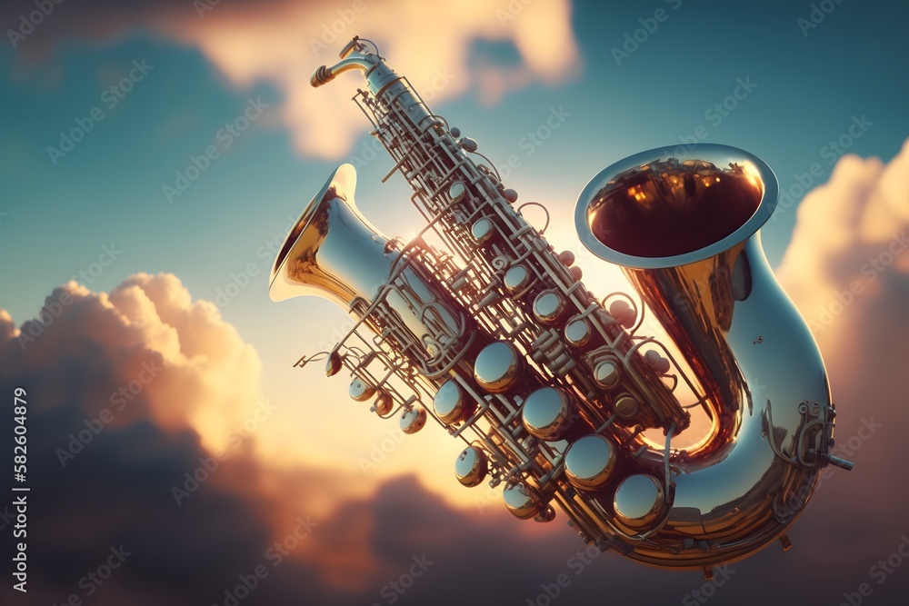 Naklejka premium musical instrument created using AI Generative Technology
