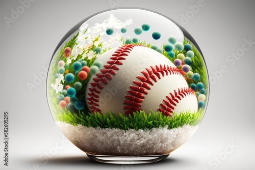 baseball ball on grass