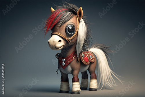 cute horse mascot - made with generative ai