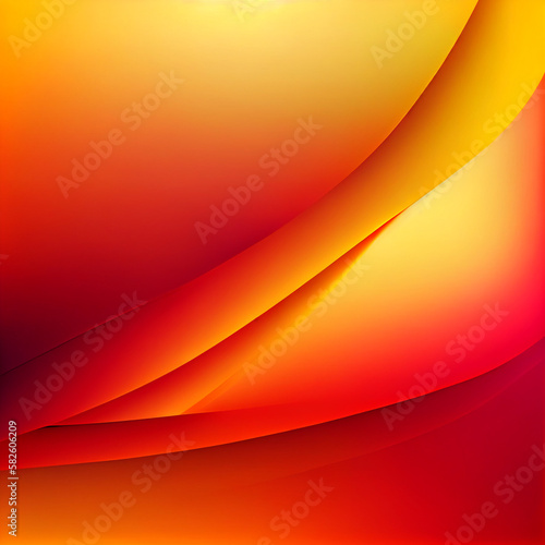 red and yellow, abstract background design, gradient, blur, modern, Generative AI