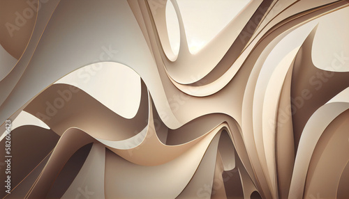 taupe and camel, abstract organic background wallpaper design, Generative AI