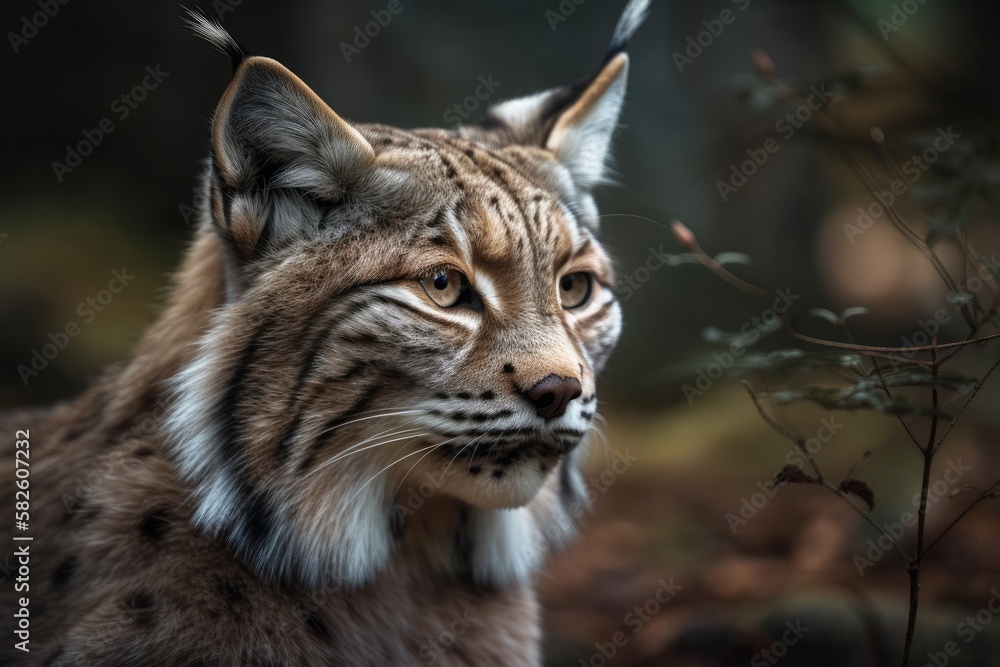Lovely Adult Lynx. Generative AI Lovely Adult Lynx. Generative AI
