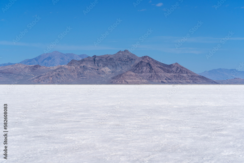 The view of Bonneville Salt Flats