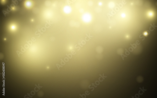 Golden luxury bokeh soft light abstract background, Vector eps 10 illustration bokeh particles, Background decoration