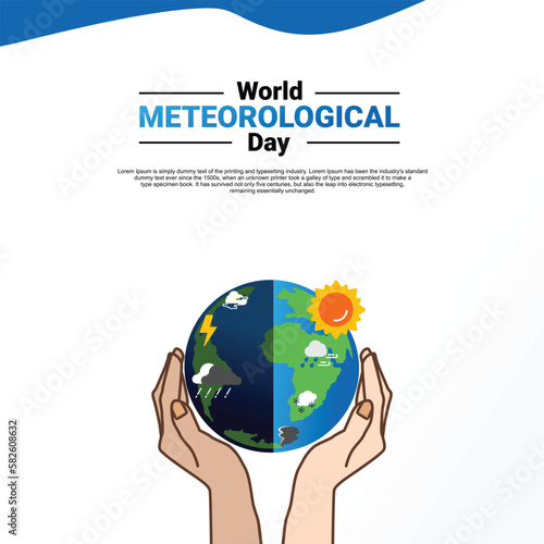World Meteorological day, poster and banner