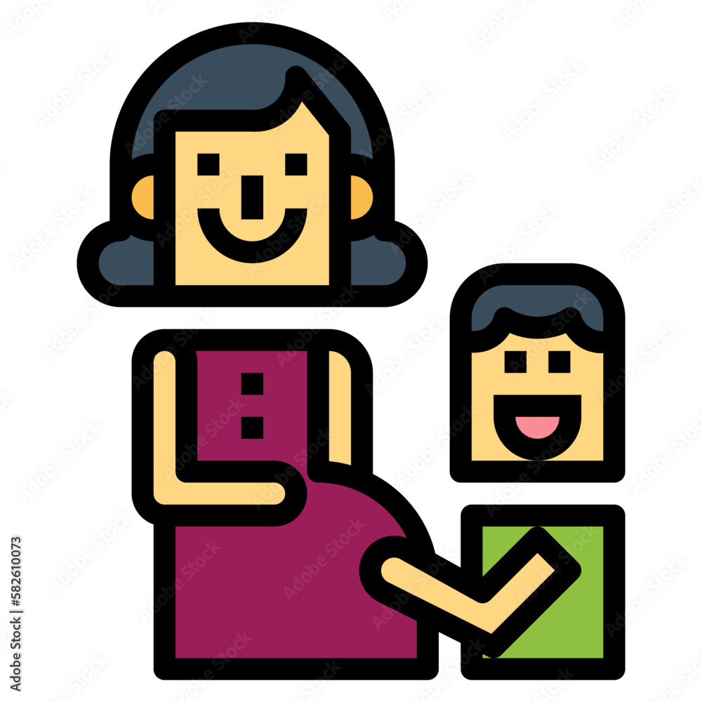 pregnant filled outline icon style pregnant filled outline icon style