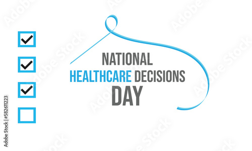 National healthcare decisions day. Template for background, banner, card, poster 