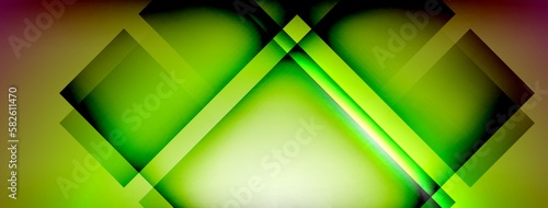 Light and shadow squares and lines abstract background