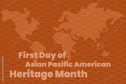 Illustration vector graphic of first day of asian pasific american month