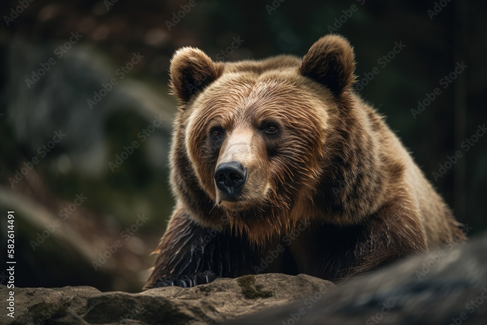 Bear Bear, a large bear, resting. Generative AI Bear Bear, a large bear, resting. Generative AI