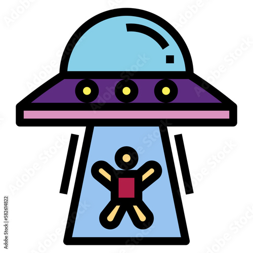abduction filled outline icon style