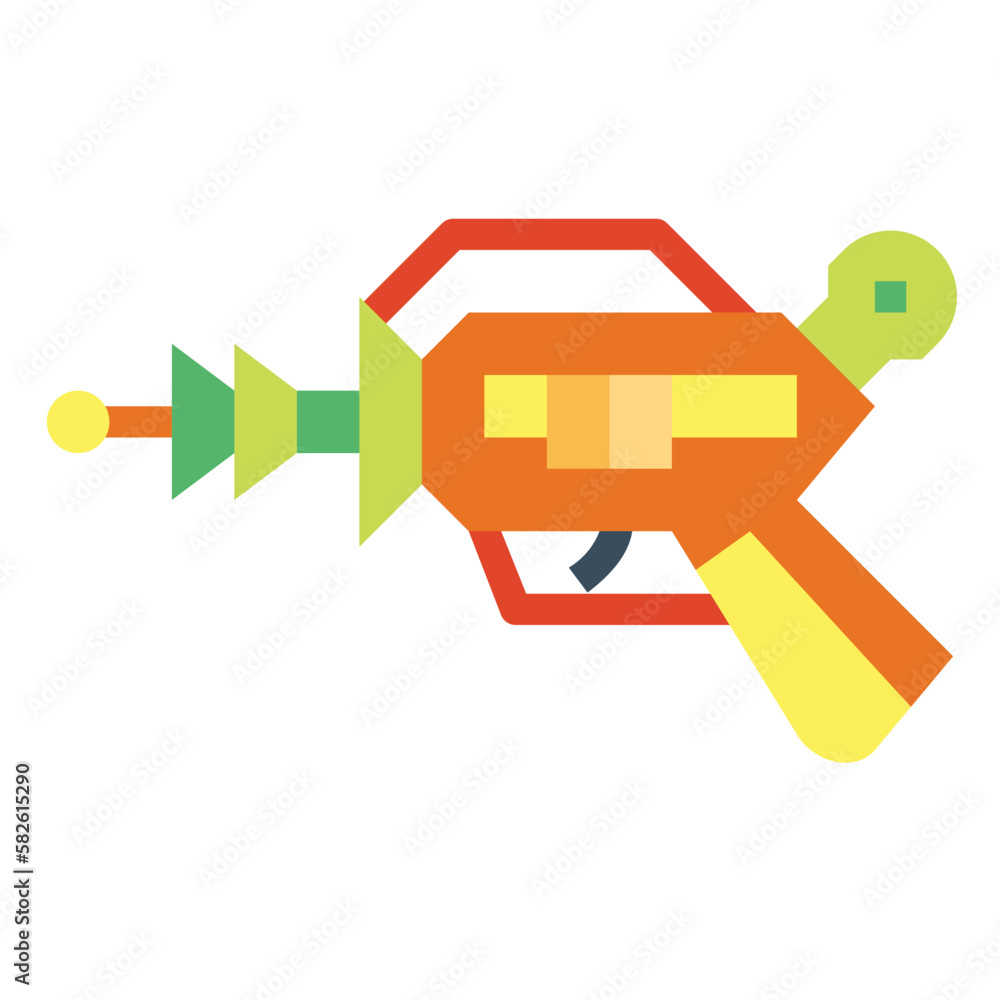 Fototapeta premium Space Gun flat icon style