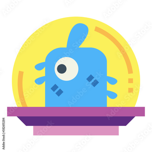 alien flat icon style