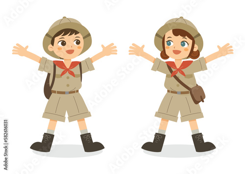 喜ぶ探検隊の子どもたち